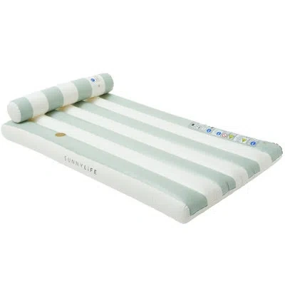 Sunnylife Luxe Lilo: Marine Stripe In Green