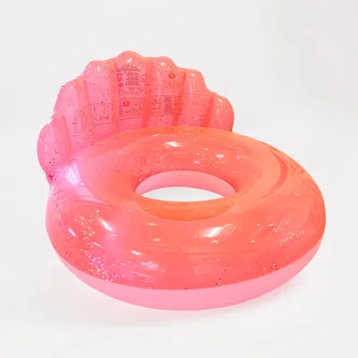 Sunnylife Luxe Pool Ring Shell Neon Coral