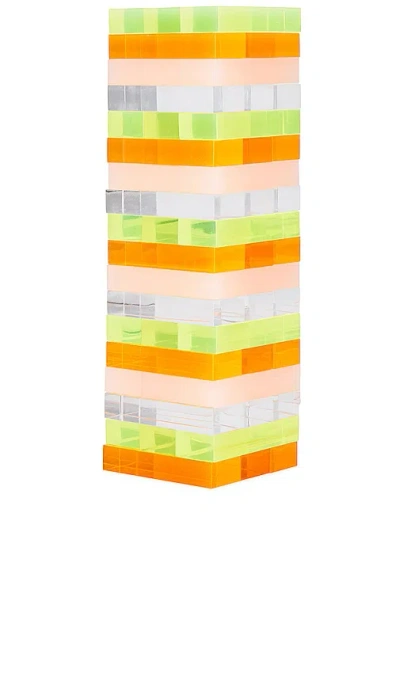 Sunnylife Mini Lucite Jumbling Tower In Multi