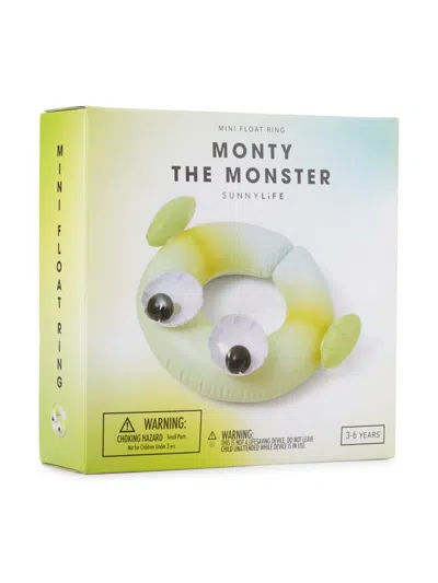 Sunnylife Kids' Monty The Monster Mini Float Ring In Yellow