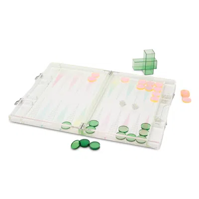 Sunnylife Ombre Lucite Backgammon Sherbert
