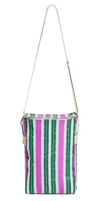 Sunnylife Recycled Nylon Drinks Cooler Bag Bag Green Multi