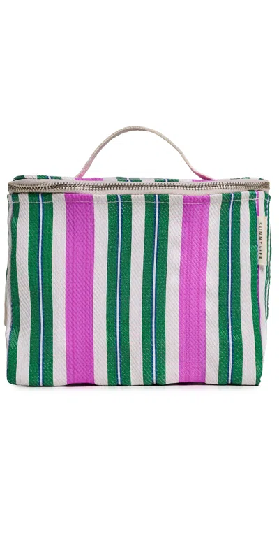 Sunnylife Recycled Nylon Lunch Cooler Bag Bag Green Multi