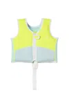 Sunnylife Salty The Shark Swim Vest Aqua Neon Yellow In Multi