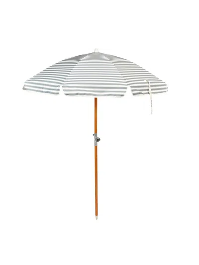 Sunnylife Seagrass Stripe Luxe Beach Umbrella In Green