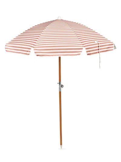 Sunnylife Seagrass Stripe Luxe Beach Umbrella In Orange