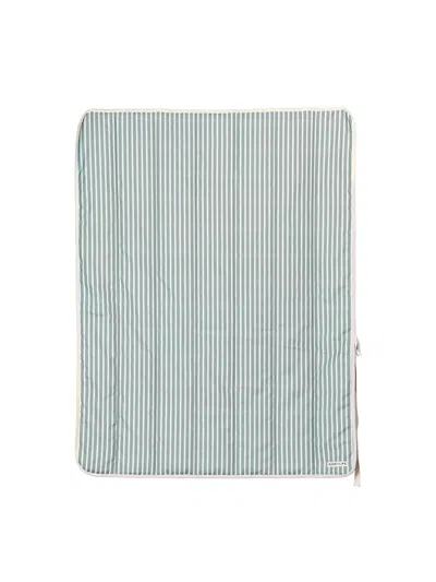 Sunnylife Seagrass Striped Beach Blanket In Green