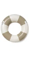 Sunnylife Slim Tube Pool Ring Driftwood Stripe In Neutral