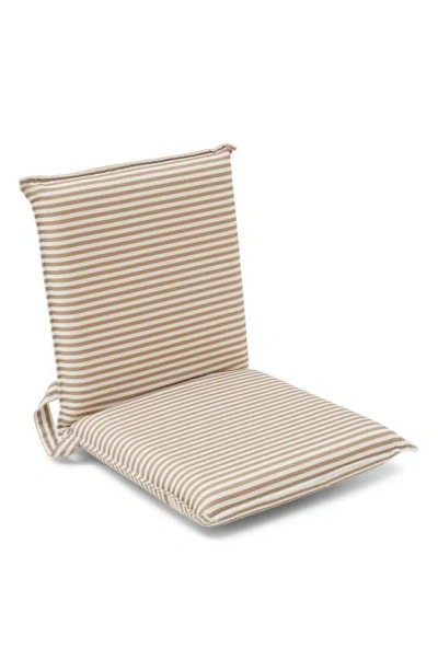 Sunnylife Lean Back Beach Chair In Khaki Stripe