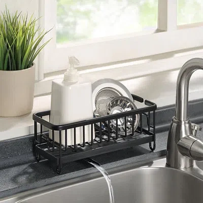 Sunnypoint Aluminum Sink Holder In Black
