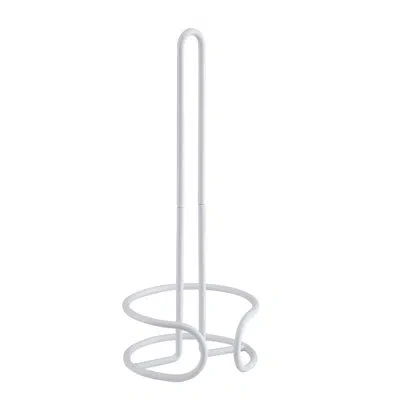 Sunnypoint Heavy Wire Gauge Spare Bathroom Toilet Tissue Paper Roll Holder Storage Stand In White