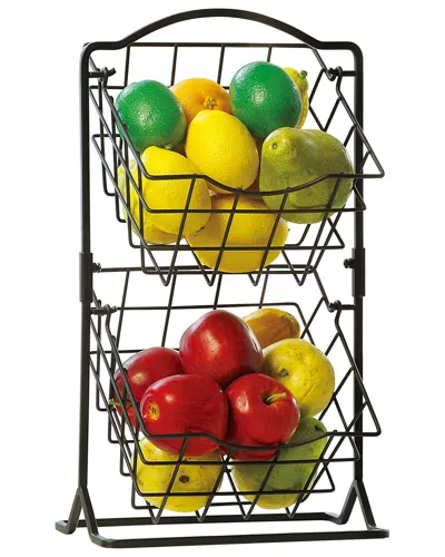 Sunnypoint Square Countertop Storage Basket In Black