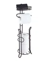 Sunnypoint Toilet Paper Holder With Shelve In Metallic