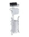 Sunnypoint Toilet Paper Holder With Shelve In Silver