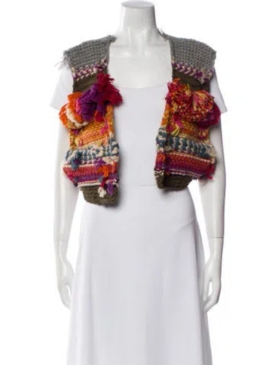 Pre-owned Suno Alpaca Striped Sweater In Multi