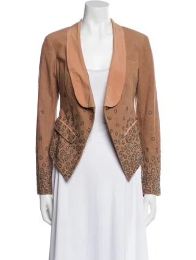 Pre-owned Suno Corduroy Paisley Print Blazer In Brown