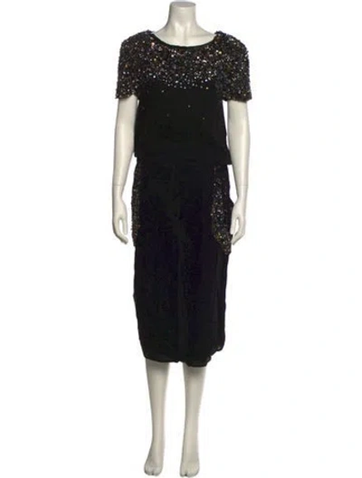 Pre-owned Suno Crew Neck Jumpsuit In Black