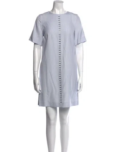 Pre-owned Suno Crew Neck Mini Dress In Blue