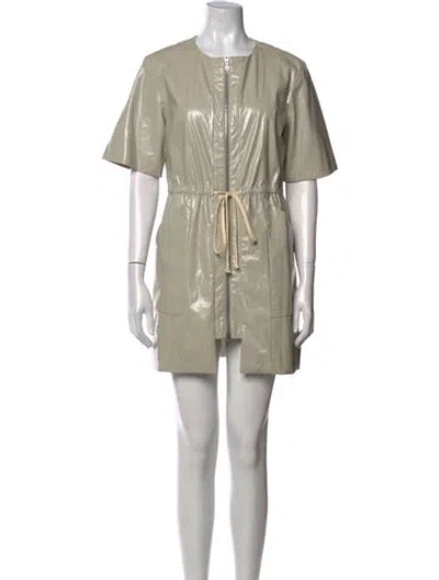 Pre-owned Suno Crew Neck Mini Dress In Neutral