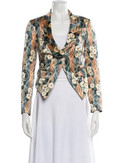 Pre-owned Suno Floral Print Blazer In Multi