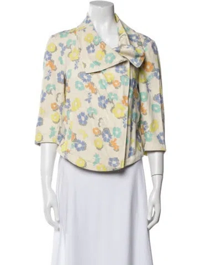 Pre-owned Suno Floral Print Blazer In Neutral