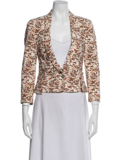 Pre-owned Suno Floral Print Blazer In Neutrals