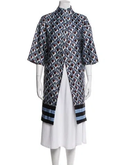 Pre-owned Suno Floral Print Coat In Multi