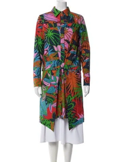Pre-owned Suno Floral Print Dress In Blue