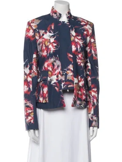 Pre-owned Suno Floral Print Evening Jacket In Blue