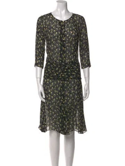 Pre-owned Suno Floral Print Knee-length Dress In Multi