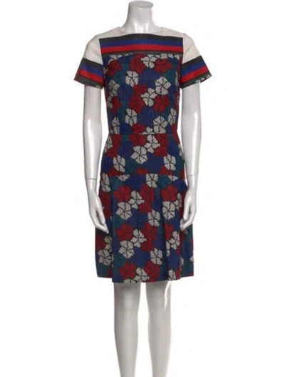 Pre-owned Suno Floral Print Knee-length Dress In Multi