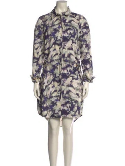 Pre-owned Suno Floral Print Knee-length Dress In Neutral