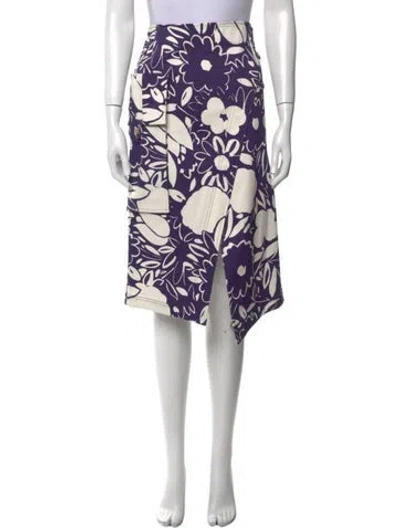 Pre-owned Suno Floral Print Knee-length Skirt In Multi