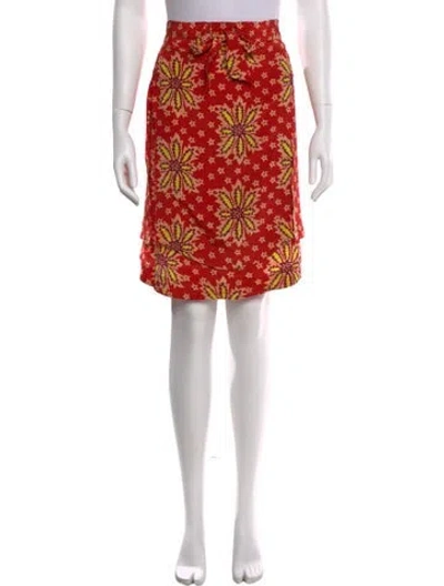 Pre-owned Suno Floral Print Knee-length Skirt In Multi