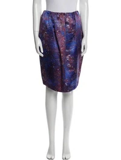 Pre-owned Suno Floral Print Knee-length Skirt In Multi