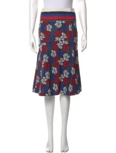 Pre-owned Suno Floral Print Knee-length Skirt In Multi