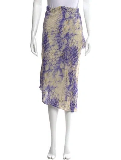 Pre-owned Suno Floral Print Knee-length Skirt In Purple
