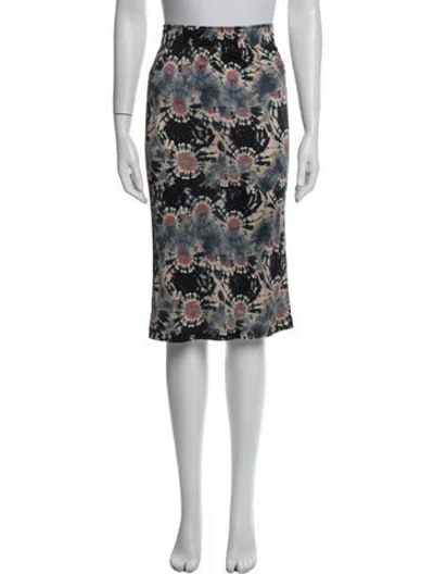 Pre-owned Suno Floral Print Knee-length Skirt In White