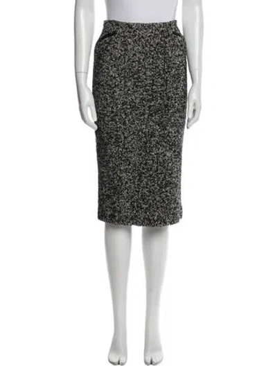 Pre-owned Suno Floral Print Knee-length Skirt In White