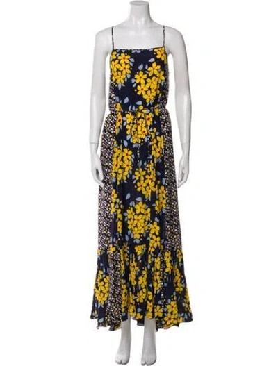 Pre-owned Suno Floral Print Long Dress In Multi