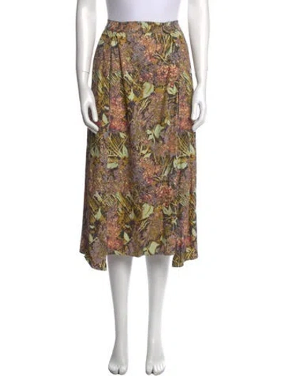 Pre-owned Suno Floral Print Midi Length Skirt