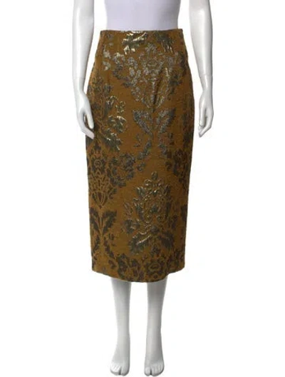 Pre-owned Suno Floral Print Midi Length Skirt In Multi