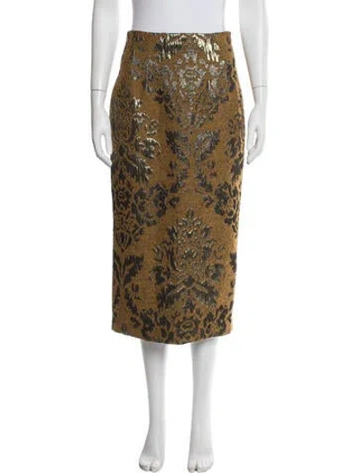 Pre-owned Suno Floral Print Midi Length Skirt In Multi