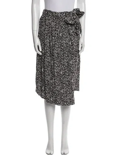 Pre-owned Suno Floral Print Midi Length Skirt In White