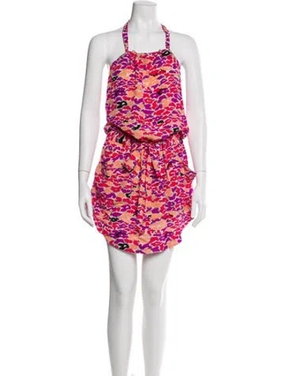 Pre-owned Suno Floral Print Mini Dress In Pink