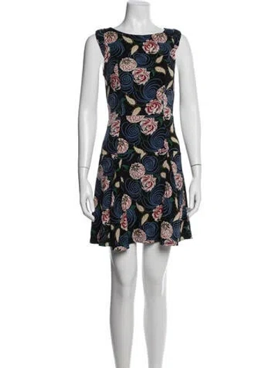Pre-owned Suno Floral Print Mini Dress In White
