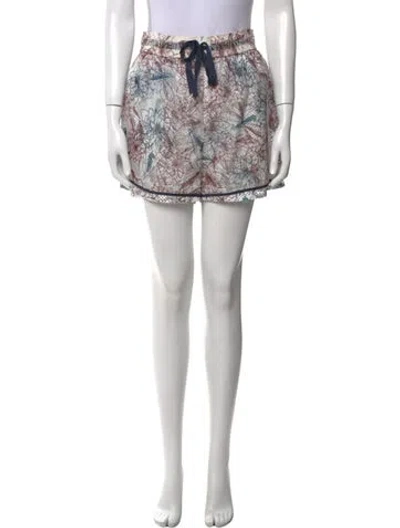 Pre-owned Suno Floral Print Mini Shorts In Blue