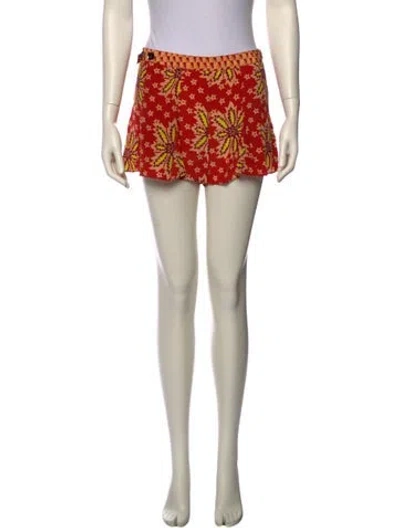 Pre-owned Suno Floral Print Mini Shorts In Multi
