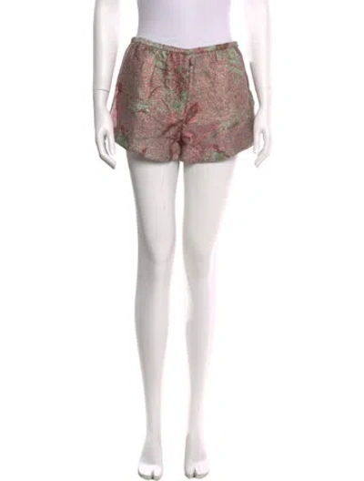 Pre-owned Suno Floral Print Mini Shorts In Pink