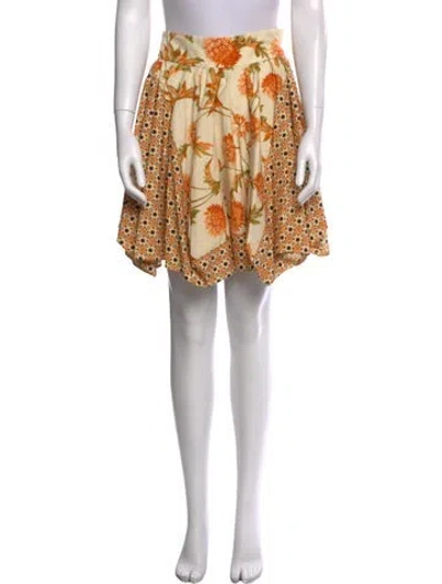 Pre-owned Suno Floral Print Mini Skirt In Multi